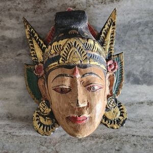 Handcrafted Wooden Mask Decor